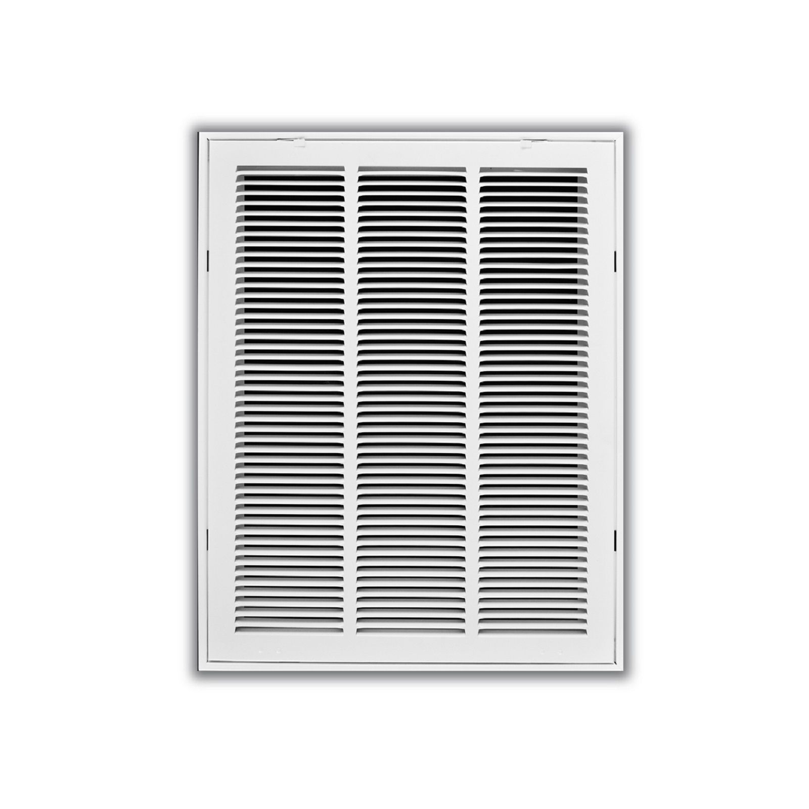 TRUaire 190 18X18 - Steel Return Air Filter Grille With Fixed Hinged Face, White, 18" X 18"